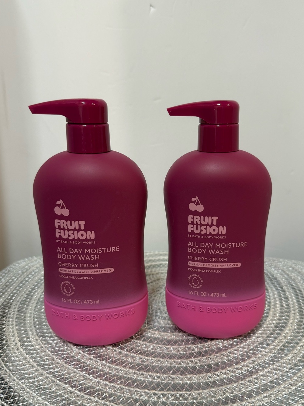 BBW Fruit Fusion Cherry Crush Body Wash Set of 2 NWT